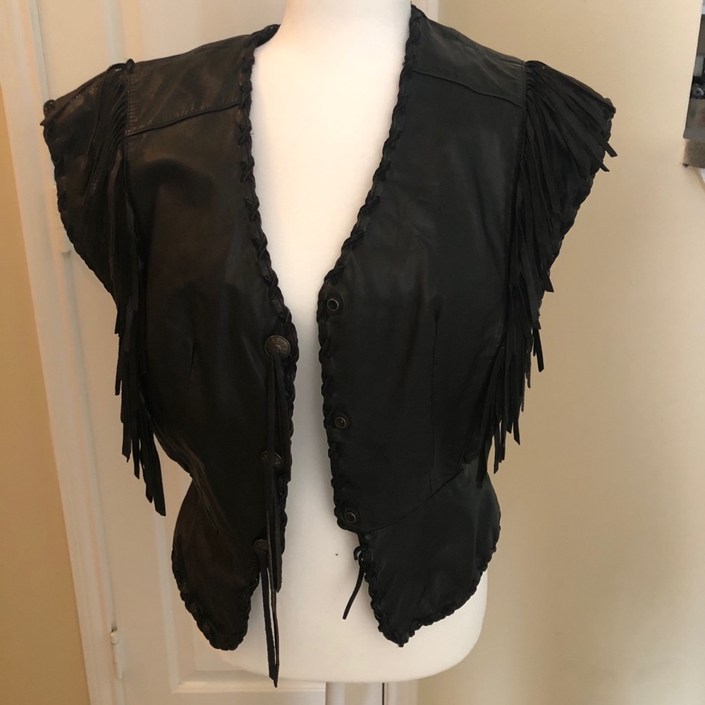 Harley-Davidson fringe leather vest. Size M